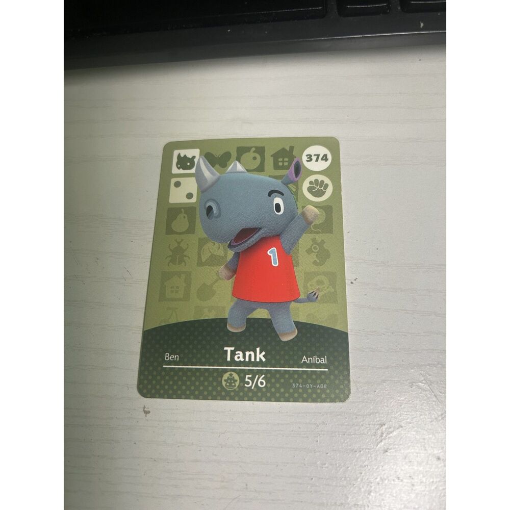 Tank #374 Animal Crossing Series 4 Amiibo Cards Nintendo